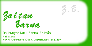 zoltan barna business card