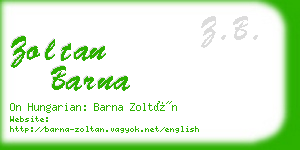 zoltan barna business card